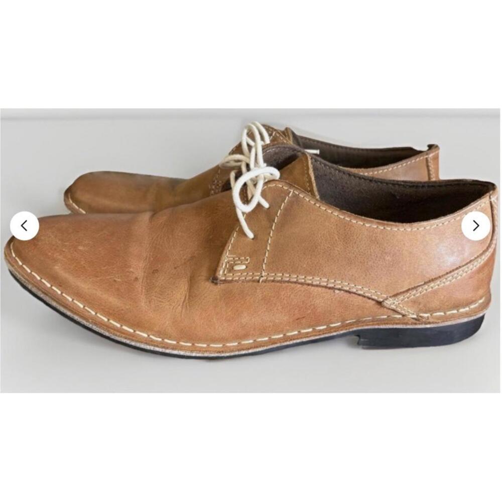 Red Tape leather camel lace up Oxford dress shoes men's 9.5